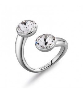 Anello Contrarie Donna Gioielli Brosway Affinity in acciaio con cristalli crystal bff176c