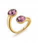 Anello Contrarie Donna Gioielli Brosway Affinity in acciaio pvd oro con cristalli iris bff177a