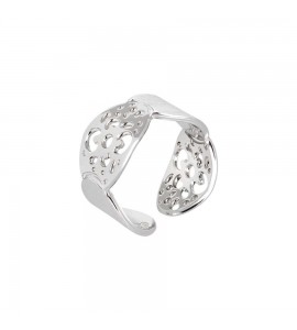 Anello Donna Gioielli Boccadamo Cleo in bronzo rodiato a fascia con superficie traforata xan096