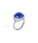 Anello Donna Gioielli Boccadamo Sharada in bronzo con cabochon blu rutilato e zirconi XAN143