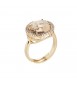 Anello Donna Gioielli Boccadamo Sharada in bronzo placcato oro con cristallo champagne xan080d