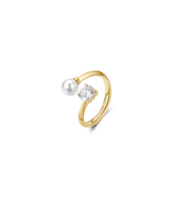 Anello Donna Gioielli Brosway Affinity in acciaio dorato con zirconi bff191a