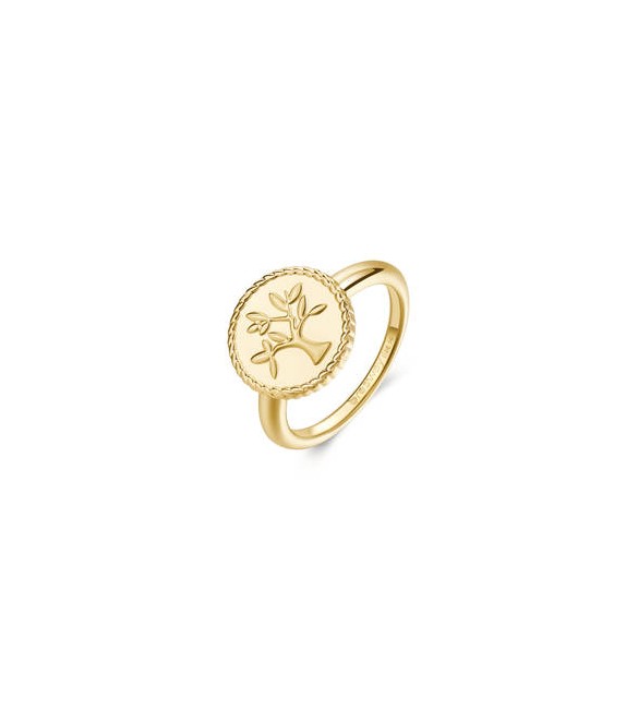 Anello donna gioielli Brosway Chakra in acciaio dorato con Albero della Vita bhkr002a