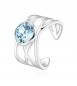 Anello Donna Gioielli Brosway Destiny in acciaio 316L misura 12 cristalloaquamarine bdy35a