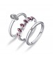 Anello Donna Gioielli Brosway Symphonia in acciaio 316L cristalli crystal e light amethyst misura 18 bym93d