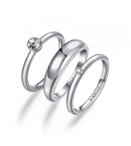 Anello Donna Gioielli Brosway Symphonia in acciaio 316L cristalli crystal misura 16 bym95c