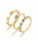 Anello Donna Gioielli Brosway Symphonia in acciaio 316L pvd Oro cristalli crystal e smoked sapphire misura 10 bym94s