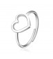 Anello Donna Gioielli Sagapò Click in acciaio 316L con Cuoricino Traforato sck90