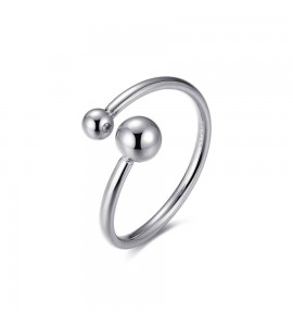 Anello Donna Gioielli Sagapò Click in acciaio 316L con Sfere sck144