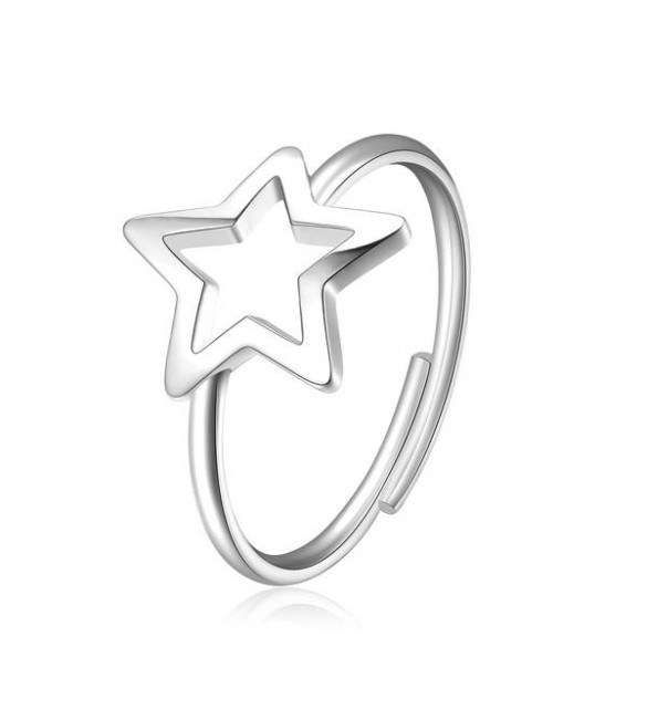 Anello Donna Gioielli Sagapò Click in acciaio 316L con Stella Traforata sck91