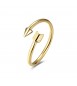 Anello Donna Gioielli Sagapò Click in acciaio 316L pvd oro con Freccia sck143