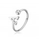 Anello Donna Gioielli Sagapò Click in acciaio con iniziale A sck172