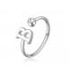 Anello Donna Gioielli Sagapò Click in acciaio con iniziale B sck173