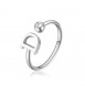 Anello Donna Gioielli Sagapò Click in acciaio con iniziale D sck175