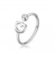 Anello Donna Gioielli Sagapò Click in acciaio con iniziale G sck178