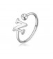 Anello Donna Gioielli Sagapò Click in acciaio con iniziale N sck185
