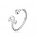 Anello Donna Gioielli Sagapò Click in acciaio con iniziale P sck187