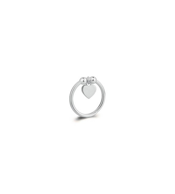 Anello Donna Gioielli Sagapò Feelings rigido in acciaio con cuore sfe31