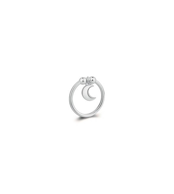Anello Donna Gioielli Sagapò Feelings rigido in acciaio con luna sfe33
