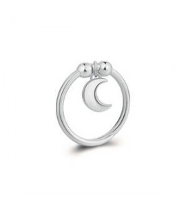 Anello Donna Gioielli Sagapò Feelings rigido in acciaio con luna sfe33