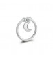 Anello Donna Gioielli Sagapò Feelings rigido in acciaio con luna sfe33