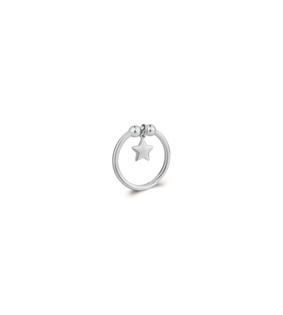 Anello Donna Gioielli Sagapò Feelings rigido in acciaio con stella sfe32