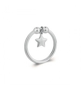 Anello Donna Gioielli Sagapò Feelings rigido in acciaio con stella sfe32