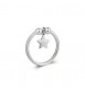 Anello Donna Gioielli Sagapò Feelings rigido in acciaio con stella sfe32