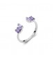 Anello Gioielli Fancy by Brosway in argento zirconi baguette ametista misura 12 fmp15b