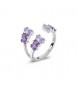 Anello Gioielli Fancy by Brosway in argento zirconi baguette ametista misura 12 fmp17b