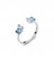 Anello Gioielli Fancy by Brosway in argento zirconi baguette azzurro misura 12 fcl12b