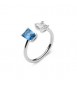 Anello Gioielli Fancy by Brosway in argento zirconi baguette bianco e blu misura 16 ffb09c