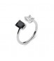 Anello Gioielli Fancy by Brosway in argento zirconi baguette bianco e nero misura 12 fmb10b