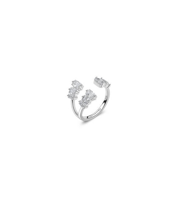 Anello Gioielli Fancy by Brosway in argento zirconi baguette bianco misura 12 fiw20b