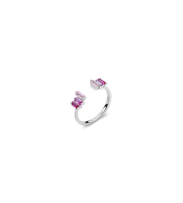 Anello Gioielli Fancy by Brosway in argento zirconi baguette rosa misura 12 fvp12b