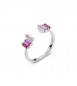 Anello Gioielli Fancy by Brosway in argento zirconi baguette rosa misura 12 fvp12b