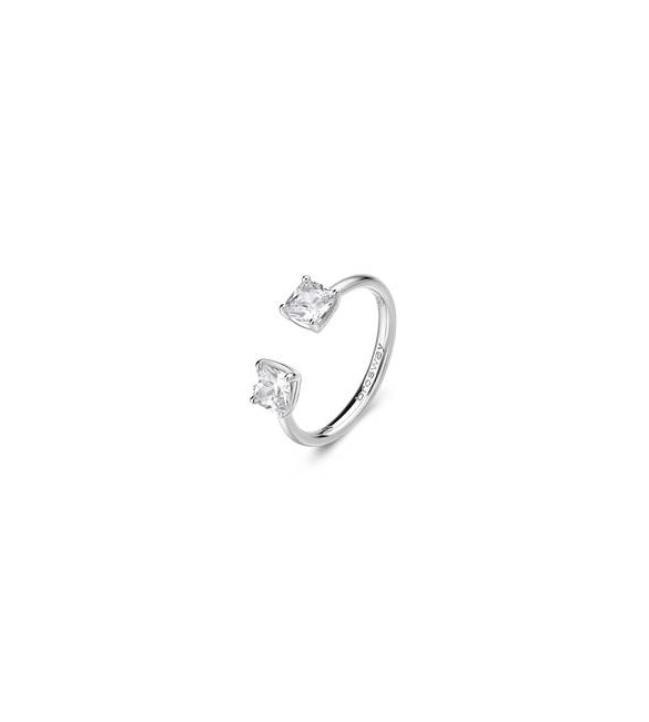 Anello Gioielli Fancy by Brosway in argento zirconi cushion bianco misura 12 fiw16b