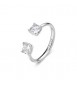 Anello Gioielli Fancy by Brosway in argento zirconi cushion bianco misura 12 fiw16b