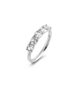 Anello Gioielli Fancy by Brosway in argento zirconi cushion bianco misura 16 fiw25d
