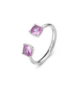 Anello Gioielli Fancy by Brosway in argento zirconi cushion rosa misura 12 fvp11b