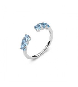 Anello Gioielli Fancy by Brosway in argento zirconi ovale azzurro misura 16 fcl13c