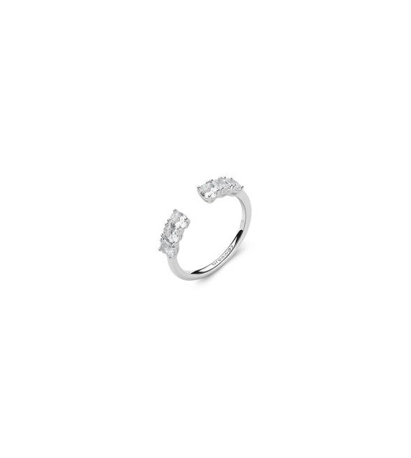 Anello Gioielli Fancy by Brosway in argento zirconi ovale bianco misura 12 fiw18b