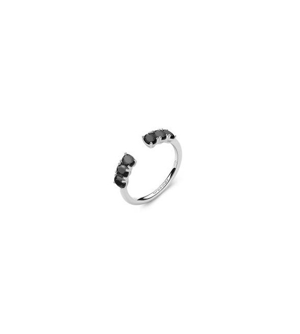 Anello Gioielli Fancy by Brosway in argento zirconi ovale nero misura 12 fmb11b