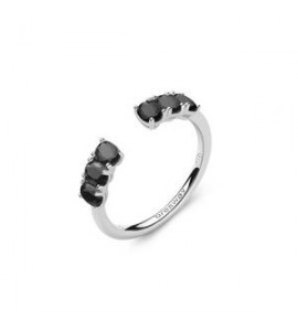 Anello Gioielli Fancy by Brosway in argento zirconi ovale nero misura 12 fmb11b