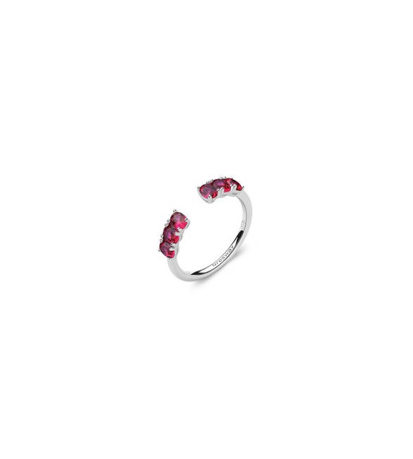 Anello Gioielli Fancy by Brosway in argento zirconi ovale rosso misura 16 fpr11c