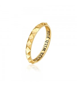 Anello Unisex Gioielli Brosway WithYou in acciaio pvd oro misura 16 bwya02d