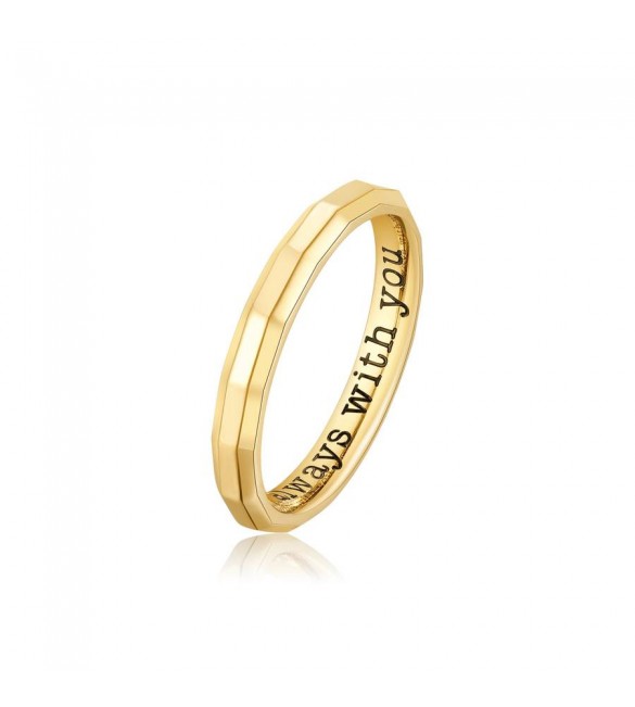 Anello Unisex Gioielli Brosway WithYou in acciaio pvd oro misura 18 bwya04e