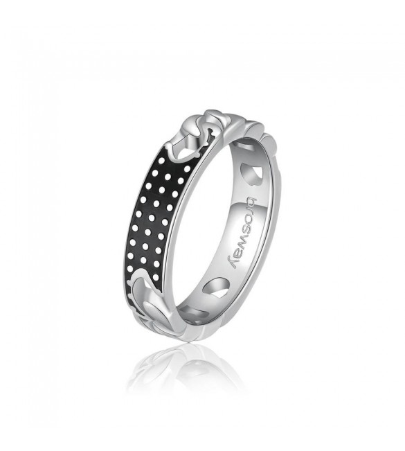 Anello Uomo Gioielli Brosway Bullet Acciaio e smalto misura 21 bul37b