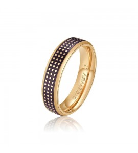 Anello Uomo Gioielli Brosway Bullet Acciaio pvd oro e smalto misura 19 bul36a