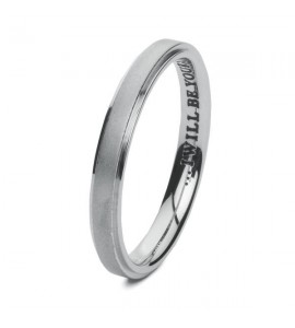 Anello Uomo Gioielli Sagapò For Love in acciaio 316L lucido e satinato e incisione ...I Will Be Yours sfv34d